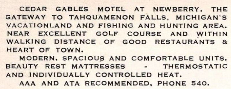 Cedar Gables Motel (Bs Hive Motel) - Vintage Post Card (newer photo)